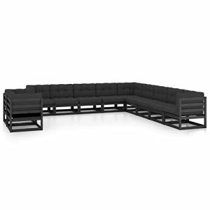 MOONAIRY Juego de Muebles de jardín 11 pzas y Cojines, Set…