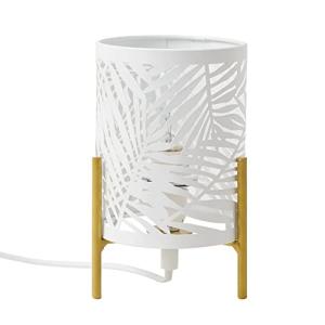 OuXean Lámpara de Mesa Decorativa, Trípode Dorado con Panta…