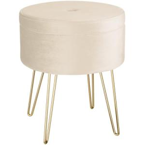 TecTake® Elegante Taburete Redondo Aterciopelado con Espaci…