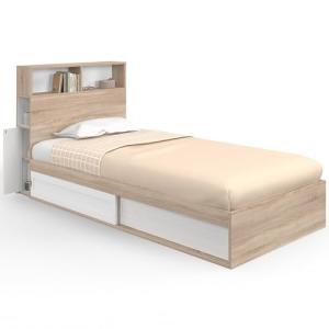 IDMarket - Cama individual Clem con almacenamiento, cabecer…
