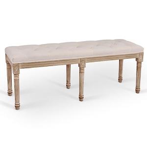 VONLUCE Banco tapizado Vintage de 122 cm de Largo con Asien…