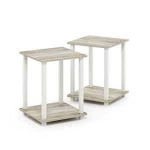 Furinno Simplistic Mesa Auxiliar, Madera, Sonoma Oak/Blanco…