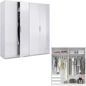HABITMOBEL Armario Ropero Almacenaje Baño y CAJONERA 4 Puer…