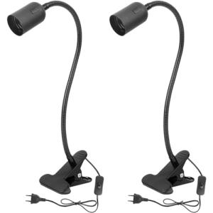 BILIPLE Portalámpara E27 con Pinza,2 Piezas Lampara Clip co…