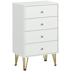 HOMCOM Cómoda de Dormitorio Moderna Cómoda de Madera con 4…