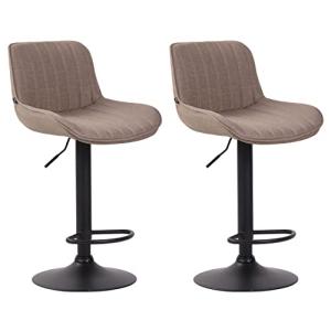 CLP Set De 2 Taburetes De Bar Lentini En Tela I Sillas para…