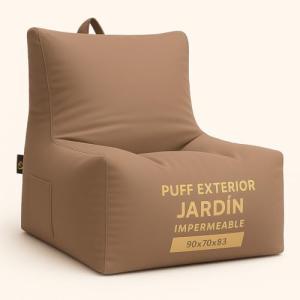 DIVERPUFFS Puff Taupe Sofá Relax Jardin Exterior Interior A…