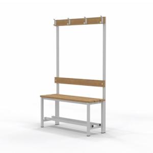 Spacio Banco de Madera Norrköping con Perchero para Vestuar…