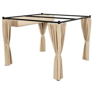 Outsunny Pérgola con Techo Retráctil Pérgola de Jardín 3x3…