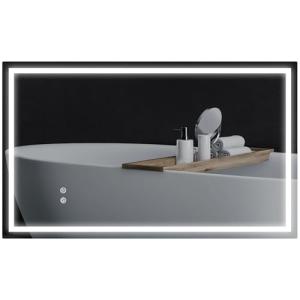 HOMCOM Espejo de Baño con Luz LED 100x60 cm Espejo de Pared…