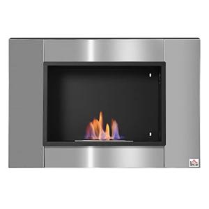 HOMCOM - Chimenea bioetanol de pared empotrable, 0,9 L, apr…