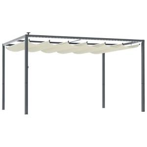 Outsunny Pérgola de Aluminio con Luces LED 4x3 m Cenador de…