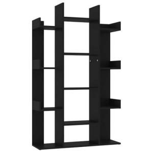 vidaXL Librería de Madera contrachapada Negro 86x25,5x140 c…
