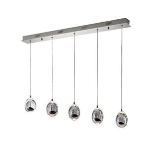 Lampara ROCIO CROMO 5 luces DIMABLE