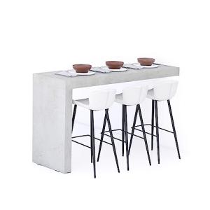 Moderna mesa italiana con efecto concreto gris Evolution Pe…