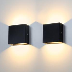 KYOTECH Lampara de Pared LED 12W Interior Exterior Impermea…