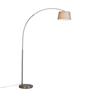 QAZQA Moderno Lámpara de arco moderna de acero con pantalla…