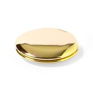 eBuyGB Espejo de Maquillaje Compacto metálico Dorado, peque…
