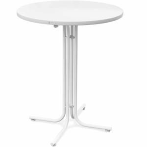 CASARIA® Mesa Alta Bar Redonda 80x110cm Plegable Metal con…