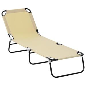 Outsunny Tumbona Plegable Reclinable con Ángulo Ajustable d…