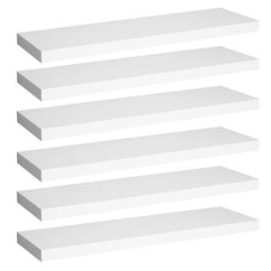 WOLTU Juego de 6 estanterías flotantes de pared para salón,…