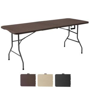 LOLAhome Mesa Plegable Efecto Madera Nogal | Marrón, 180x74…