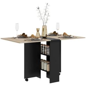 HOMCOM Mesa Plegable de Comedor Mesa de Cocina Plegable con…
