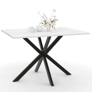 IDMarket – Mesa de comedor rectangular Alix 6 personas con…