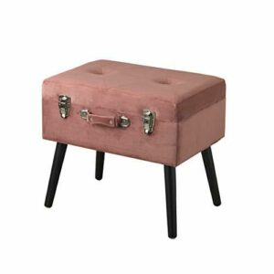 Baroni Home Puf con almacenaje, Terciopelo, en Forma de Mal…