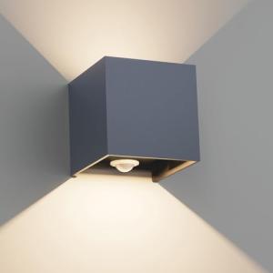 Klighten Aplique de pared con sensor de movimiento, 12W Apl…