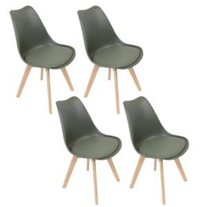HOME DECO FACTORY, HD62291, Juego de 4 sillas escandinavas…