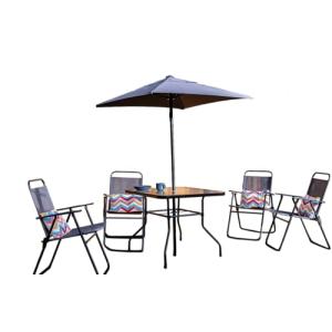 Ondis24 Juego de muebles de jardín de 6 piezas con mesa, si…
