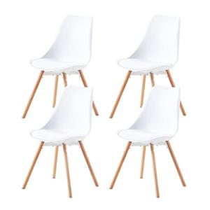 buybyroom Juego de 4 sillas de Comedor, tapizadas, para Coc…