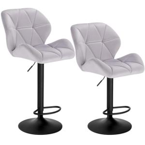 WOLTU 2X Taburete de Bar con Respaldo Sillas de Bar Regulab…