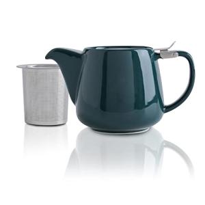 VIVILINEN Tetera de porcelana con tapas SLS e infusor extra…