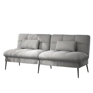 COMHOMA Sofá Cama, Franela de algodón, Gris, 51P x 174l x 7…