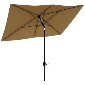 Outsunny Sombrilla de Jardín de Aluminio 292x197x244,5 cm P…