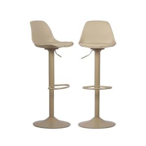 sweeek - Lote de 2 taburetes de Bar Regulables 61,5/83,5cm…
