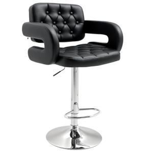 HOMCOM Taburete Alto de Bar con Respaldo y reposabrazos, Mo…