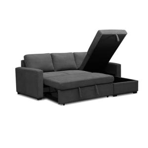 duehome | Sofá Cama 3 Plazas Reversible y con Almacenaje, S…