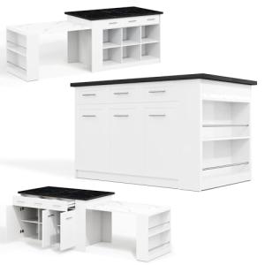 Isla de cocina multifuncional con 150 cm 96 cm, mesas de co…
