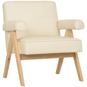 HOMCOM Butaca de Salón Butaca Nórdica Sillón de Salón Tapiz…