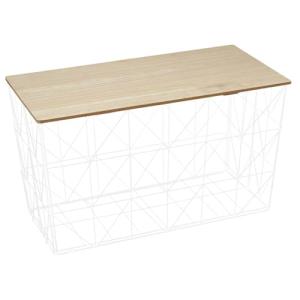 HOME DECO FACTORY MESA VARILLA PLEGABLE BLANCA