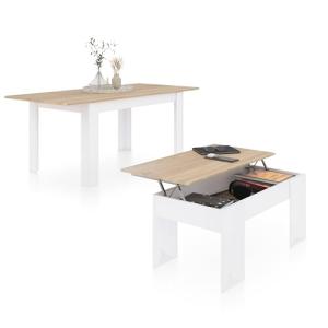 duehome | Pack de Mesa de Comedr y Mesa de Centro Elevable,…