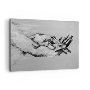 Cuadros Decoracion Salon Escrito A Mano Manos Blanco Y Negr…