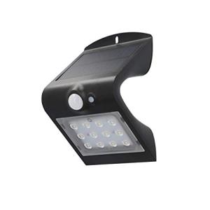 Unitec Lámpara Solar de Pared, Negro, 1,5W