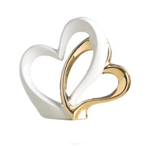 Escultura decorativa de cerámica con corazones entrelazados…