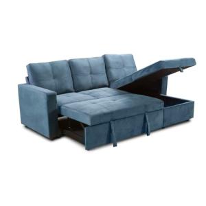 S & S Saldos y Stocks Sofa Cama Chaise Longue PAU 215cm Azul