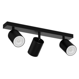 Klighten Focos de Techo GU10 con 3 Focos, Negro, Focos Ajus…