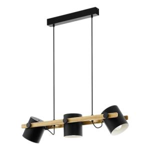 EGLO lámpara colgante Hornwood, lámpara de techo de 3 focos…